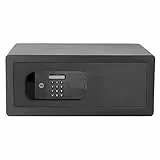 Yale Cassaforte motorizzata per laptop ad alta sicurezza YYLEB/200/EB1, accesso con codice pin digitale, funzione di blocco e tasto di sovraccarico, dim interne: 192 x 475 x 295mm
