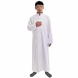 BLESSUME Cassetta cattolica Tonaca Chiesa Sacerdote Romano Robe Liturgici Clero (S,Bianco)