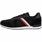 Tommy Hilfiger Sneakers da Runner Uomo Iconic Mix Runner Scarpe Sportive, Nero (Black), 40 EU