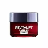 L'Oréal Paris Crema Viso Giorno Revitalift Laser X3, Azione Antirughe e Anti-Età, Per Pelle più Soda e Tonica, Con Acido Ialuronico, Vitamina C e Pro-Retinolo, 50 ml