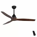 Cecotec - Ventilatore da soffitto EnergySilence Aero 580, 70 W, basso consumo energetico, 3 pale da 52 «/132 cm di diametro, motore in rame, 3 velocità operative, timer 6h, telecomando