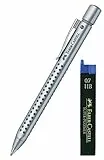 Faber-Castell Portamine Grip 2011, spessore mina: 0,7 mm (argento + mine), 1 pezzo (confezione da 1)