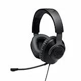 JBL Quantum 100 Cuffie Gaming Over Ear con Filo, Headset da gioco con Microfono Boom Direzionale Rimovibile, compatibilità su Ogni Piattaforma, Colore Nero