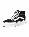 Vans Ward Hi Platform, Sneaker, Donna, (Canvas) Black/True White, 40.5 EU