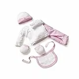 Interbaby Set Regalo, Corredino da 5 pezzi per neonati'Topos Bamboo', rosa, Taglia unica