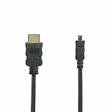 HDSupply HC055-005E HDMI - Cavo Micro HDMI HDMI-A maschio (da 19 pin) a HDMI-D maschio (19 pin) 2 volte schermato contatti dorati, 10,0m, nero