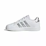adidas Grand Court Lifestyle Tennis Lace-up, Sneakers, Ftwr White/Matte Silver/Matte Silver, 37 1/3 EU