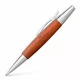 Faber-Castell 138382 Portamine e-motion chrome wood, legno di pero marrone