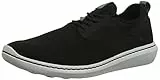 Clarks Step Urban Low, Scarpe da Ginnastica Uomo, Nero (Tessuto Nero), 43 EU