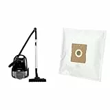 Amazon Basics - Potente aspirapolvere a cilindro, con sacchetto, per pavimenti duri e tappeti & - Sacchetti per aspirapolvere, tipo: W11, con controllo degli odori, confezione da 4