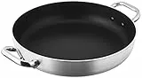 Pentole Agnelli ALSA110S32 Tegame con Maniglie, Alluminio antiaderente, Argento, 32 cm