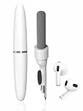 Penna per la Pulizia Degli Auricolari Bluetooth, kit di Pulizia per Auricolari, Multifunzione Spazzola per la Pulizia degli Auricolari Compatibile per Airpods 1/2 Compatibile per Airpods PRO (White)