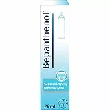 Bepanthenol Schiuma Spray Rinfrescante, Idratante Viso e Corpo Per Sollievo da Piccole Ustioni e Scottature Solari, Rinfresca e Idrata la Pelle, Senza Bisogno di Spalmare, 75 gr