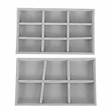 iplusmile 2Pcs Gioielli Stoccaggio Vassoi Impilabili Vago a Griglia Impilabile Multi Funzione Gioielli Organizzatore di Stoccaggio Organizzazione Domestica Display per Cosmetici Grigi