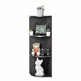 Iris Ohyama, Contenitore angolare, Libreria, 3 ripiani fissi, Solido, Design, Multifunzionale, Ufficio, Ingresso, Camera da letto, Soggiorno - SBasic Storage Shelf CX-3C - Rovere nero