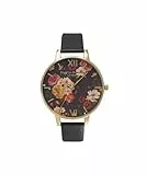 Olivia Burton Orologio Analogico al Quarzo da Donna con Cinturino in Pelle Nero - Ob14Wg01