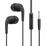 Generic Cuffie InEar con Cuffie cablate da 3,5 mm per iOS e Smartphone Android Laptop MP3 Gaming Walkman Cuffie Padiglione Grande (Black, One Size)