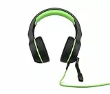 HP Pavilion Gaming 400 Cuffie, Comandi Integrati nel Cavo, Microfono Ripiegabile, Imbottitura in Finta Pelle Morbida sugli Auricolari e Base, Compatibile con PlayStation e Xbox, Nero/Verde