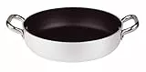 Pentole Agnelli Tegame Alluminio e Teflon con Manici, Inox, 24 cm