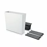 Prosperplast Urbi Case Tower DUC800T-S449 Alta Fioriera con vaso interno Vaso di fiori per interni ed esterni Plastica 770x686 Bianco