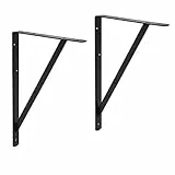 Amazon Basics AB5502 - Staffa per mensola, 50,8 x 33 cm, confezione da 10, nero