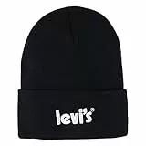 Levi's Kids LAN Poster Logo Beanie 9A8513 Berretto, Nero, 8/20 Unisex
