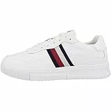 Tommy Hilfiger Strisce in Pelle Supercup, Sneaker Cupsole Uomo, Bianco, 40 EU