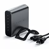 SATECHI GaN 200W USB C Charger con 6 Porte - 2X USB-C PD 3.1 (140W) e 4X USB-C PD 3.0, Stazione di Ricarica Veloce Compatibile con Dispositivi Apple e Dispositivi USB-C Thunderbolt (EU)
