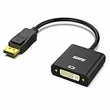 BENFEI Adattatore DisplayPort a DVI, DP a DVI placcato in oro (maschio a femmina) compatibile per Lenovo, Dell, HP e altri marchi
