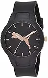 Puma Orologio Donna Reset, movimento a tre lancette, cassa in policarbonato nero da 36 mm con cinturino in poliuretano, P1006