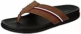 Tommy Hilfiger Sandali Infradito Uomo Leather Toe Post Sandal in Pelle, Marrone (Winter Cognac), 42 EU