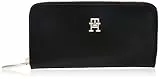 Tommy Hilfiger Poppy TH Large ZA, Portafogli Donna, Black, One Size