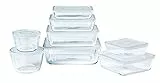 Pyrex® - Cook & Freeze - Set di 8 piatti di conservazione in vetro con coperchi ermetici - speciale congelamento - senza BPA