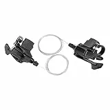 Alomejor Comandi Cambio per Bici Velocità Deragliatore Maniglia Ciclismo Freno Torsione Leve Cambio(3 * 9 Speed)