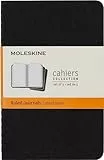 Moleskine Cahier Journal, Set 3 Quaderni con Pagina a Righe, Copertina in Cartoncino e Cucitura a Vista, Colore Nero, Dimensione Pocket 9 x 14 cm, 64 Pagine