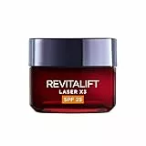 L'Oréal Paris Crema Viso Giorno Revitalift Laser X3, Azione Antirughe e Anti-Età, Con Acido Ialuronico, Vitamina C e Pro-Retinolo, Anti-macchie, Protezione SPF 25, 50 ml