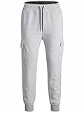 JACK & JONES Jpstgordon Jjair Cargo Sweat Pants NB Pantaloni da Jogging, Chiaro Grigio Melange, L Uomo