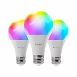 Nanoleaf Essentials 3 Lampadine LED E27 RGBW Smart e Dimmerabile, Luci Led 16M Colori Thread & Bluetooth, Funziona con Google Home Apple, Sincronia Musica e Monitor, Decorazioni Casa e Gaming