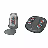 HoMedics Sedile Massaggiante Shiatsu, Massaggiatore Schiena & Dual Shiatsu Massaggiatore Piedi, Massaggiatore Elettrico Plantare Shiatsu con 12 Testine Rotanti, Rilassa i Muscoli