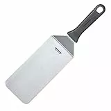 Westmark Spatola da grill professionale, Angolata, Flessibile, Compatta, Dimensione lama: 9,5 x 20 cm, Lunghezza: 36,5 cm, Acciaio inox/Plastica, Master Line, Nero/Argento, 13402270