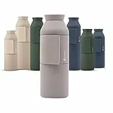 Bottiglia d’Acqua di Acciaio Inossidabile. (Closca Bottle Wave). Borraccia Thermos Agganciabile per bambini e adulti. Senza BPA. (450ml, Himalaya)