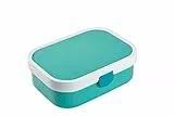 Mepal - Porta Pranzo Campus - Porta Pranzo Bento per Bambini - Porta Pranzo con Scomparto Bento e Forchetta - Con Chiusura a Clip - Senza BPA e Lavabile in Lavastoviglie - 750 ml - Turquoise