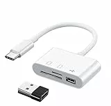 3 in 1 Lettore di Schede SD USB C, Adattatore da USB C a SD/Micro SD/USB 3.0, Lettore di Schede di Memoria TF Compatibile con Dispositivi di Tipo C Come Samsung, Huawei, MacBook, laptop, Tablet