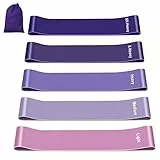 Elastici Fitness (Set di 5), Bande di Resistenza Fitness con 5 Livelli di Resistenza, Fasce Elastiche Fitness per Crossfit, Yoga, Pilates, Squats, Lunges, Stretching, Allenamento di Forza