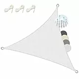 Sol Royal Tenda a Vela Ombreggiante Triangolare 3,6x3,6x3,6 m HDPE SolVision HS9 - Vele Parasole da Giardino Traspirante Protezione Parasole e Raggi UV - Tendone Tende Bianco 360x360x360cm