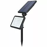 OUSFOT Lampade Solari da Giardino 48LED Regolabile 2 Modalità D'Installazione e 5 Differenti Intensità D'Illuminazione Faretti Solari da Giardino, Vialetto, Piscina e Campeggio Impermeable