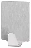 Tesa Powerstrips Ganci Large Rettangolare - Gancio Adesivo Rimovibile per Vetro, Piastrelle, Legno, Plastica e Altre Superfici - Impermeabile - Metallo - Forte Tenuta fino a 2 kg