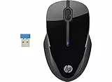 HP Mouse 250 Wireless, profilo sagomato e ergonomico, tecnologia LED blu, risoluzione fino a 1600 DPI, Nero