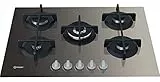 INDESIT ING 72T/TD ING72T/TD PIANO COTTURA 5 FUOCHI A GAS 73CM VETRO TORTORA GRIGLIE IN GHISA
