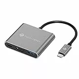 Adattatore USB C, NOVOO 3 in 1 con HDMI 4K, USB 3.0, e Porta di Ricarica PD di Tipo C - Hub USB C in Alluminio Compatibile con Macbook Pro, ChromeBook Pixel e Tablet PC di Tipo C